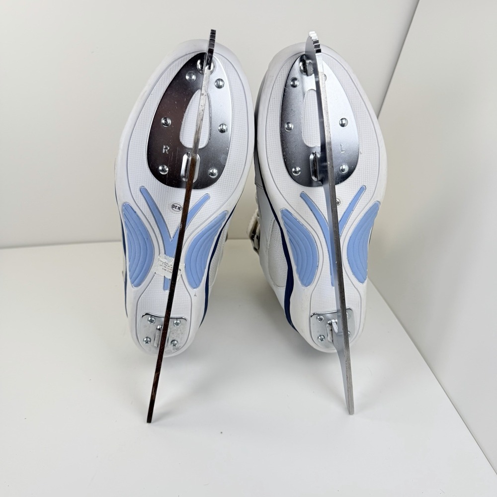 Jackson Softec Ice Skates Women's Size 8 White Blue Figure Recreational - Picture 15 of 16